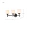 Nuvo Warren - 3 Light Vanity - Gun Metal with Satin White Glass 60/8033 - alternate 7